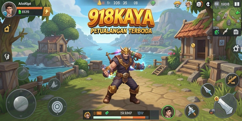 Tangkapan layar menunjukkan gameplay seru dalam dunia terbuka 918KAYA.