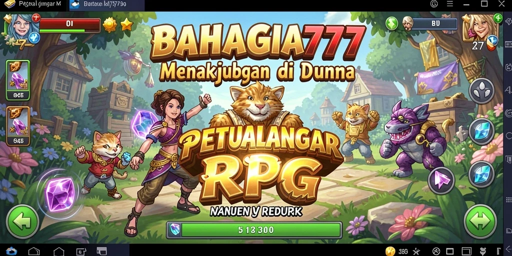 Tampilan gameplay seru dan menarik dari BAHAGIA777 di dunia RPG.