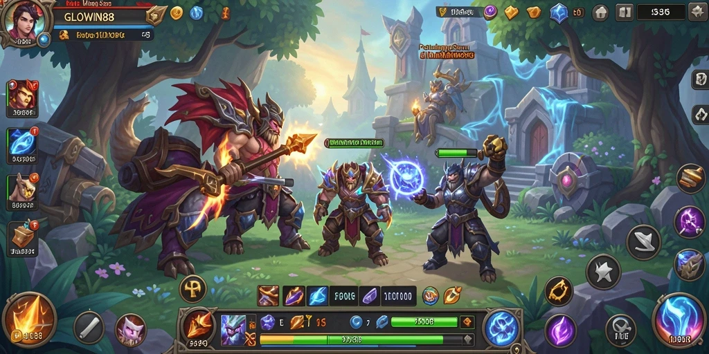 Tampilan menarik dari gameplay <strong>GLOWIN88</strong> yang menampilkan aksi petualangan MMORPG.