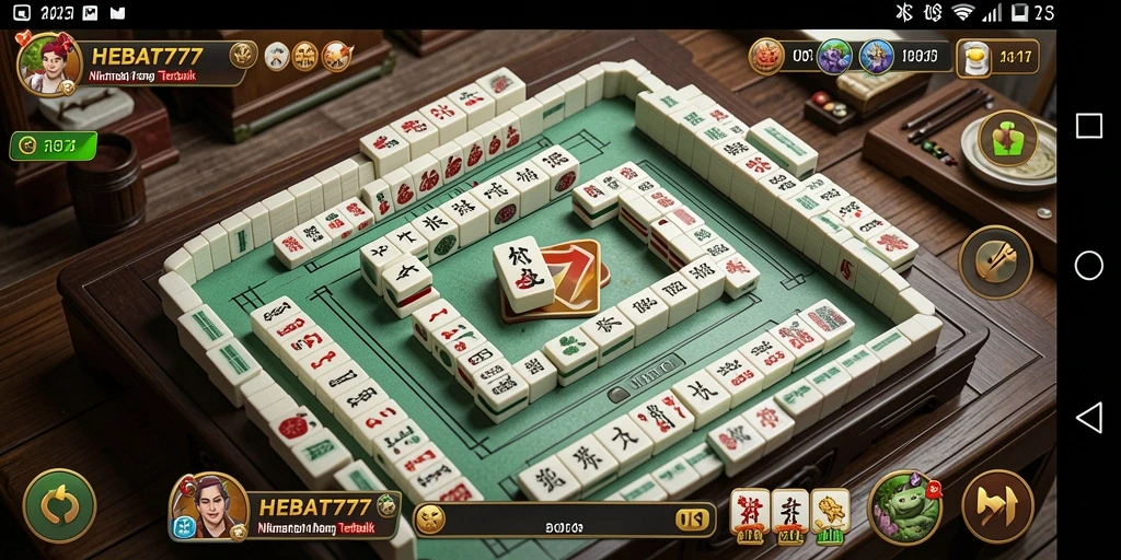 Gameplay seru HEBAT777 dalam permainan Mahjong yang menantang.