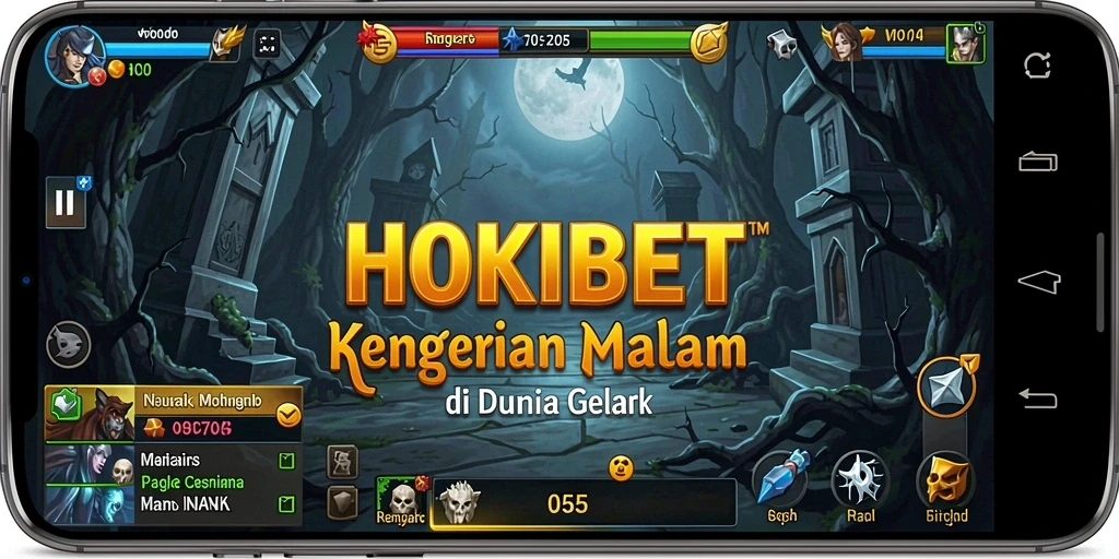Screenshot gameplay HOKIBET yang menegangkan di area angker.