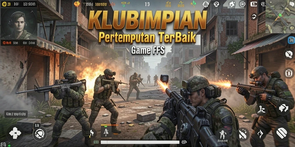 Screenshot gameplay KLUBIMPIAN menampilkan aksi pertempuran yang intens.