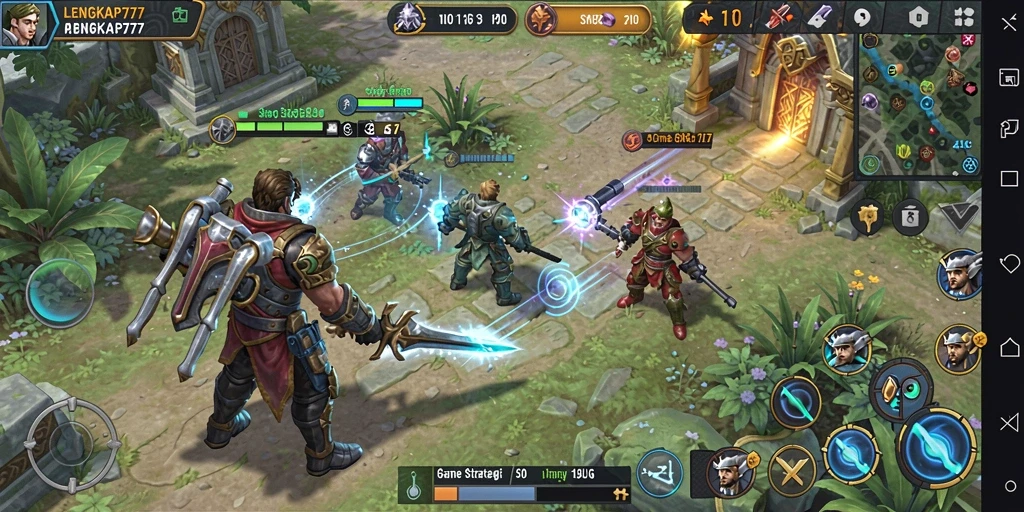 Tampilan gameplay menarik LENGKAP777 dengan strategi pertempuran.