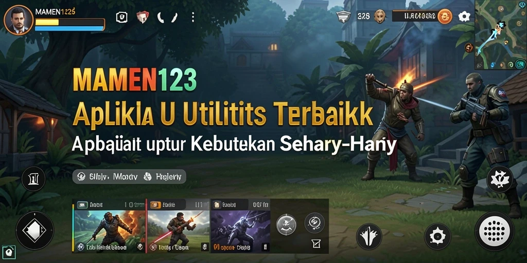 Tampilan antarmuka utama MAMEN123 yang ramah pengguna.