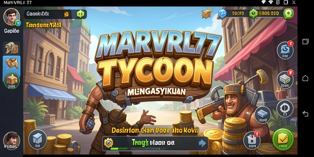 Tangkapan layar gameplay MARVRL77 yang menunjukkan aktivitas mengelola bisnis.