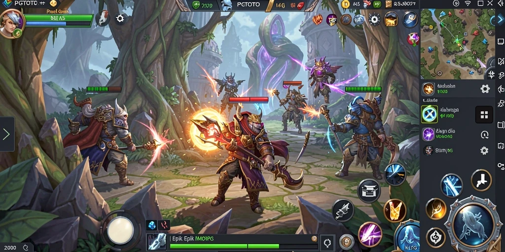 Tangkapan layar PGTOTO menampilkan aksi pertarungan seru di dunia MMORPG.