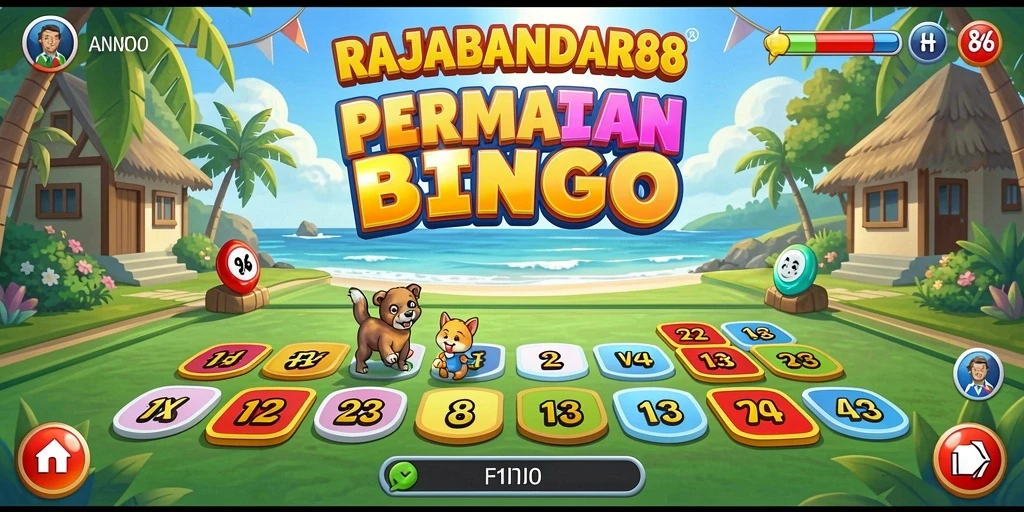 Tampilan gameplay seru dari RAJABANDAR88 yang penuh aksi Bingo.