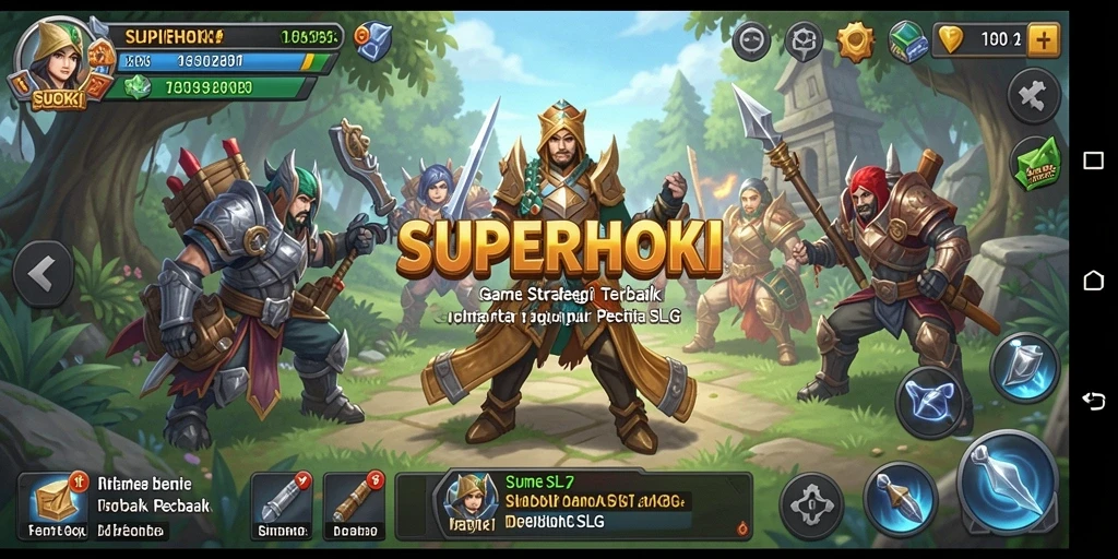 Gameplay mendebarkan dalam permainan strategi SLG.