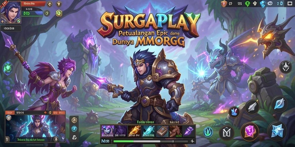 Tampilan menakjubkan dari gameplay petualangan MMORPG SURGAPLAY.