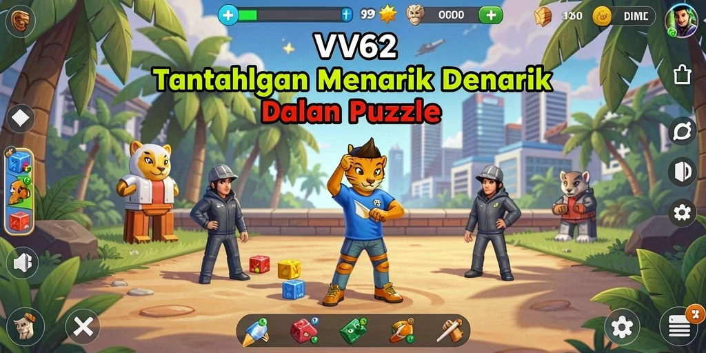 Screenshot VV62 menunjukkan tantangan teka-teki yang menarik dan menantang.