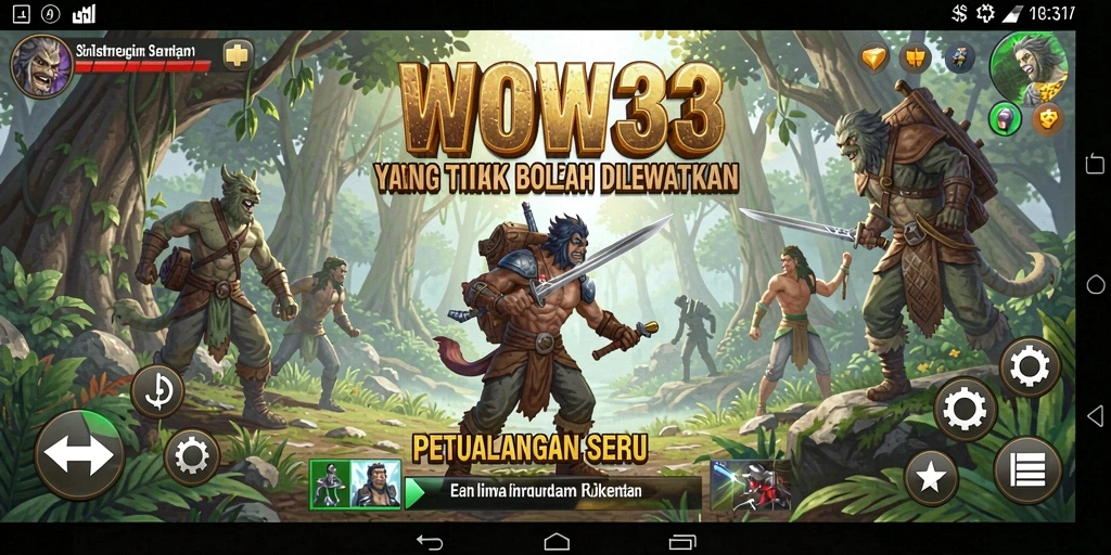 Tangkapan layar gameplay WOW33 yang menunjukkan aksi seru dari petualangan.